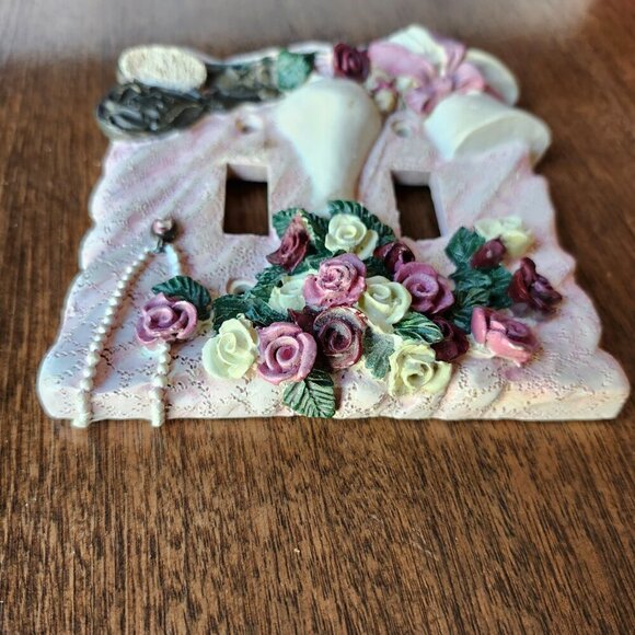 LOVELY Vintage Wall Switch Plate Cover Victorian Dressing Room Look - Picture 2 of 5